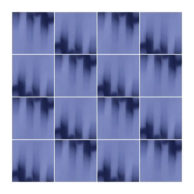 Ejemplo 2 de colocación de Azulejo Fumé 10x10 Azul Claro Brillo