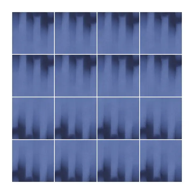 Ejemplo 1 de colocación de Azulejo Fumé 10x10 Azul Marino Mate