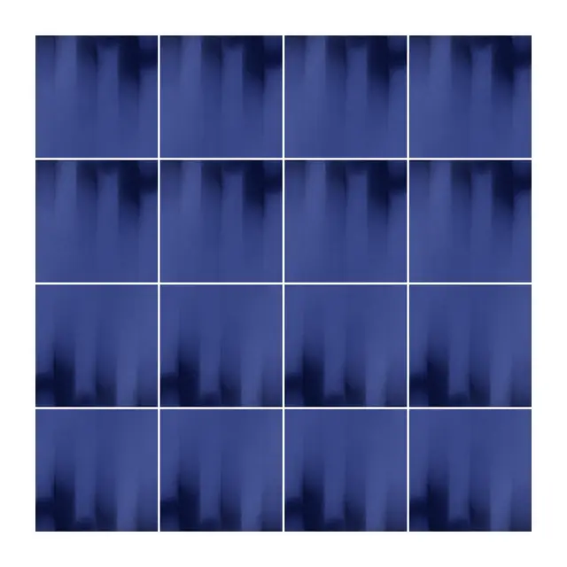 Ejemplo 1 de colocación de Azulejo Fumé 10x10 Azul Oscuro Brillo