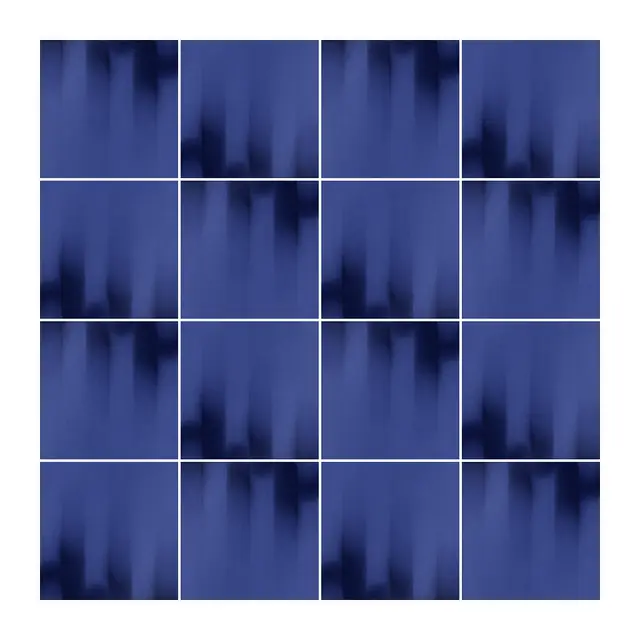 Ejemplo 2 de colocación de Azulejo Fumé 10x10 Azul Oscuro Brillo