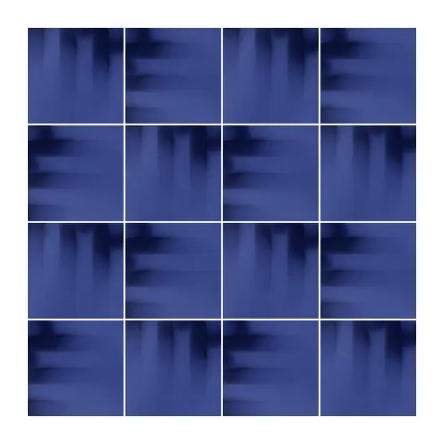 Ejemplo 4 de colocación de Azulejo Fumé 10x10 Azul Oscuro Brillo