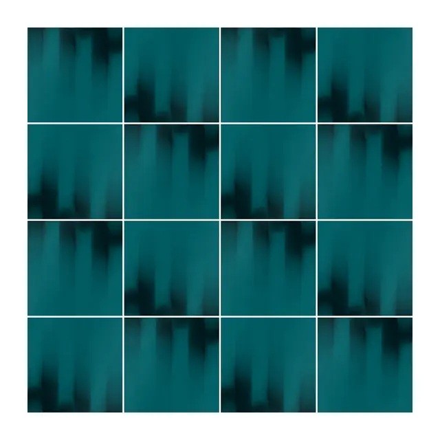 Ejemplo 2 de colocación de Azulejo Fumé 10x10 Azul Turquesa Brillo