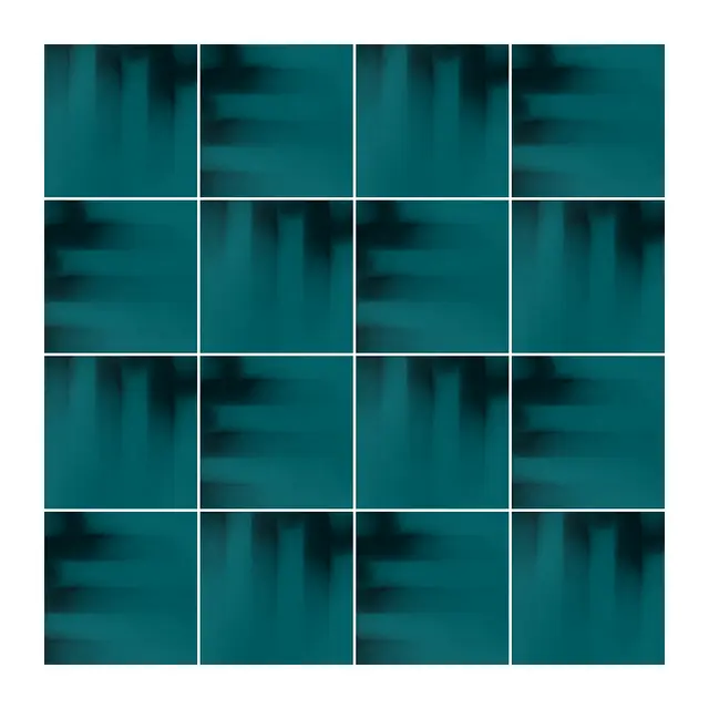 Ejemplo 4 de colocación de Azulejo Fumé 10x10 Azul Turquesa Brillo
