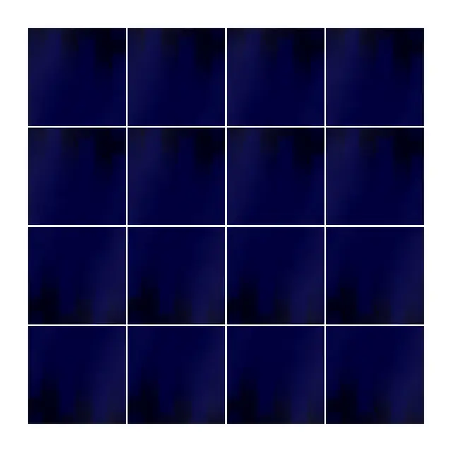 Ejemplo 1 de colocación de Azulejo Fumé 10x10 Azul Victoriano Brillo