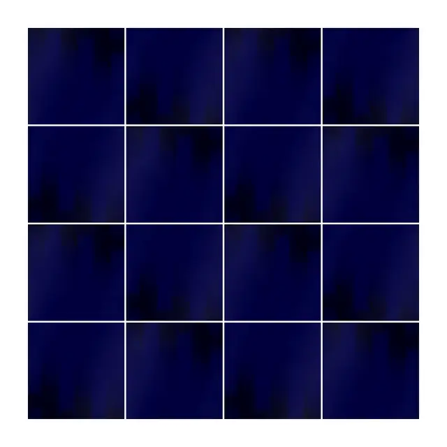 Ejemplo 2 de colocación de Azulejo Fumé 10x10 Azul Victoriano Brillo