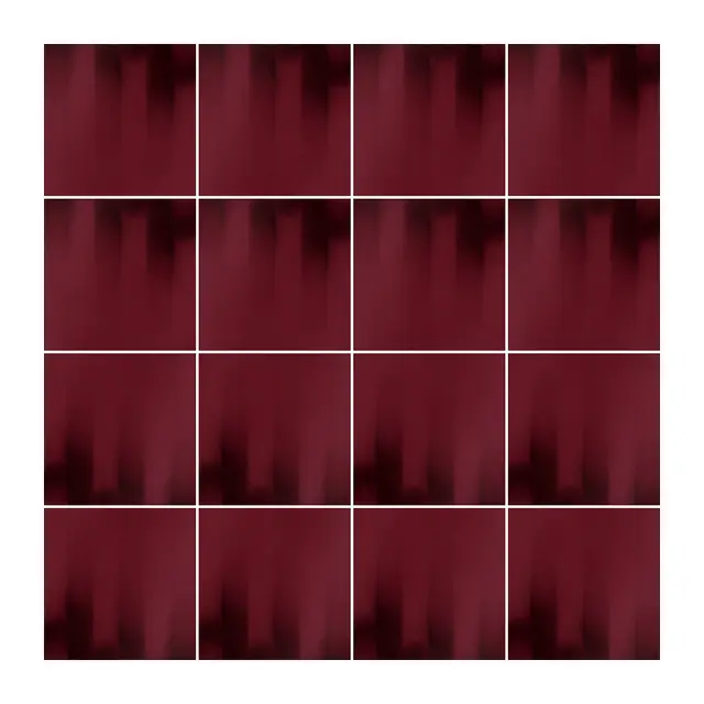 Ejemplo 1 de colocación de Azulejo Fumé 10x10 Burdeos Brillo