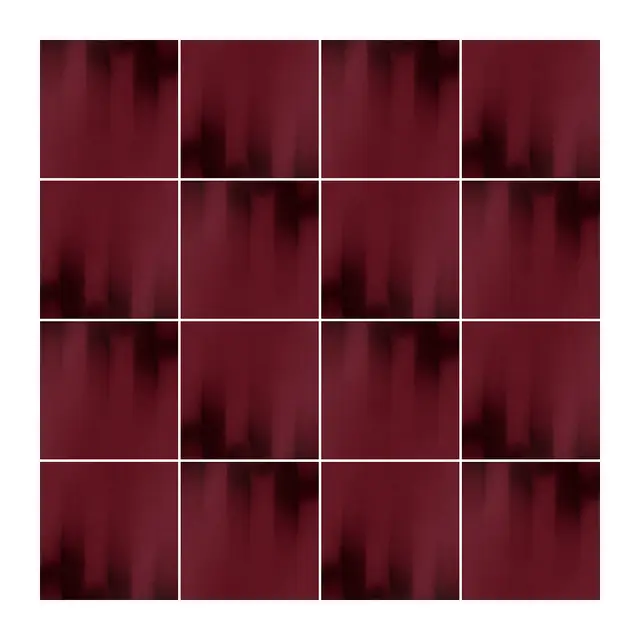 Ejemplo 2 de colocación de Azulejo Fumé 10x10 Burdeos Brillo