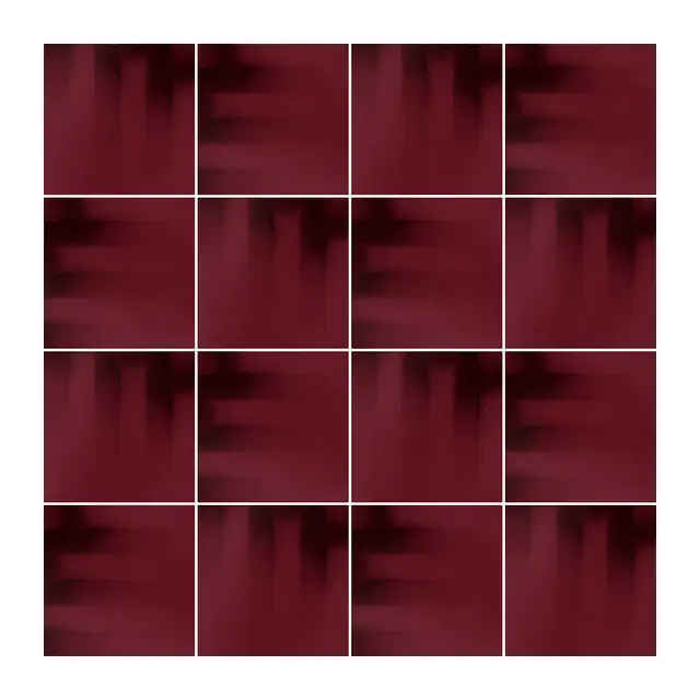 Ejemplo 4 de colocación de Azulejo Fumé 10x10 Burdeos Brillo