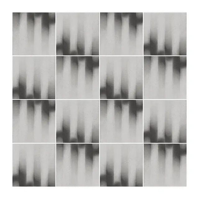 Ejemplo 2 de colocación de Azulejo Fumé 10x10 Gris Ceniza Mate