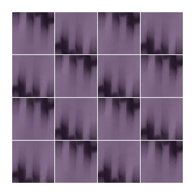 Ejemplo 2 de colocación de Azulejo Fumé 10x10 Lila Brillo