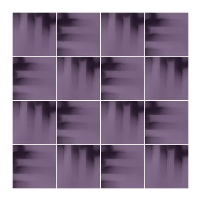 Ejemplo 4 de colocación de Azulejo Fumé 10x10 Lila Brillo