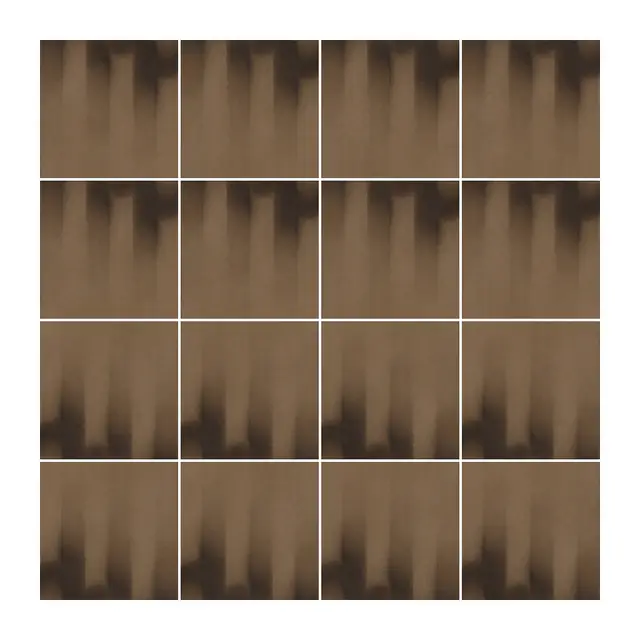 Ejemplo 1 de colocación de Azulejo Fumé 10x10 Marrón Caramelo Mate