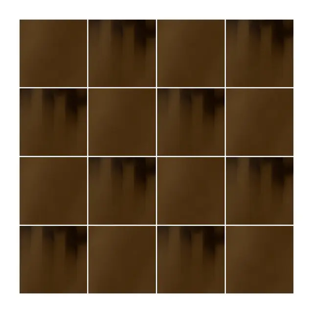 Ejemplo 3 de colocación: Azulejo Fumé 10x10 Marrón Mocca Brillo alternado en damero con Azulejo 10x10 Liso Brillo Color Marrón Mocca