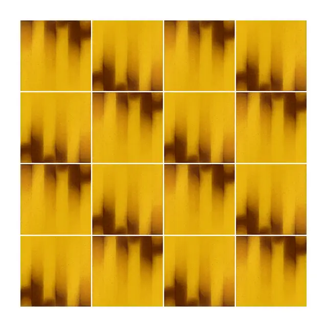 Ejemplo 2 de colocación de Azulejo Fumé 10x10 Mostaza Brillo