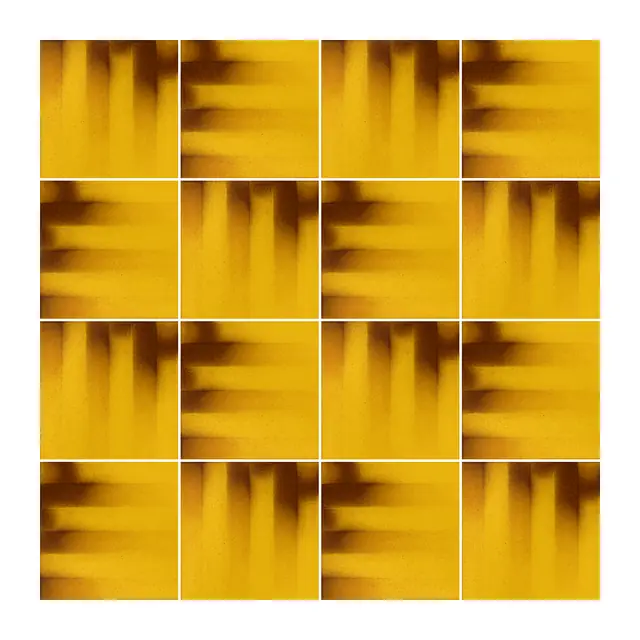 Ejemplo 4 de colocación de Azulejo Fumé 10x10 Mostaza Brillo