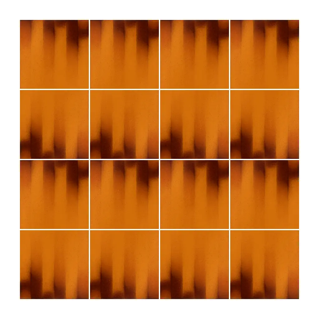 Azulejo Fumé 10x10 Naranja Brillo