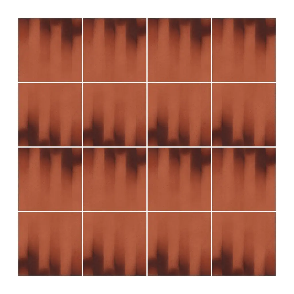 Azulejo Fumé 10x10 Naranja Coral Mate