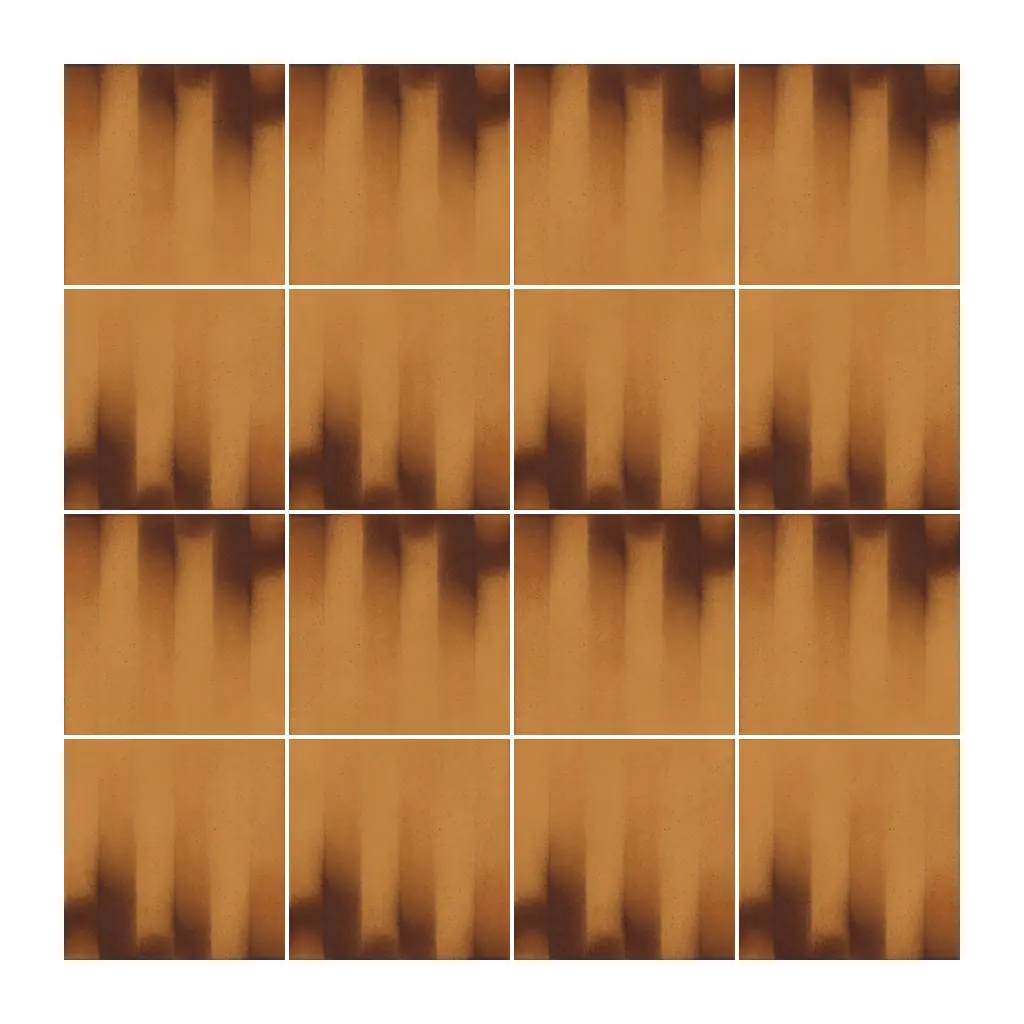 Azulejo Fumé 10x10 Naranja Mango Mate