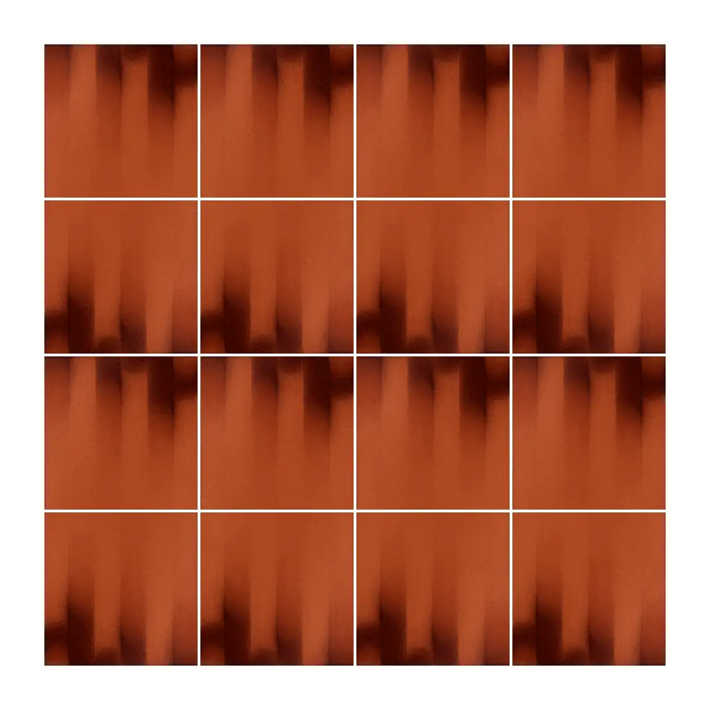 Azulejo Fumé 10x10 Naranja Oscuro Brillo