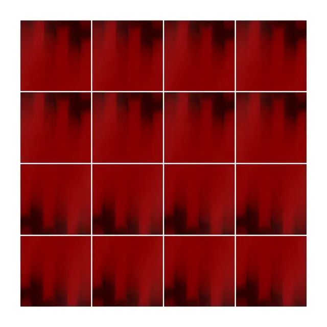 Ejemplo 1 de colocación de Azulejo Fumé 10x10 Rojo Brillo