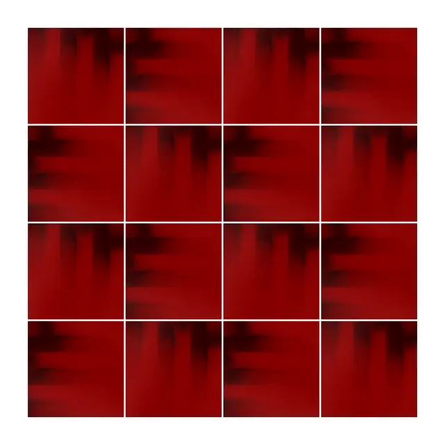 Ejemplo 4 de colocación de Azulejo Fumé 10x10 Rojo Brillo
