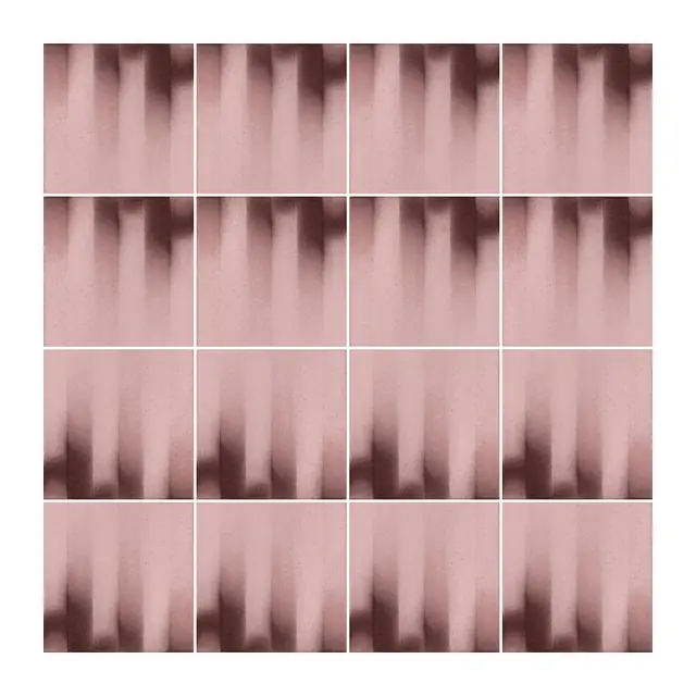 Ejemplo 1 de colocación de Azulejo Fumé 10x10 Rosa Brillo