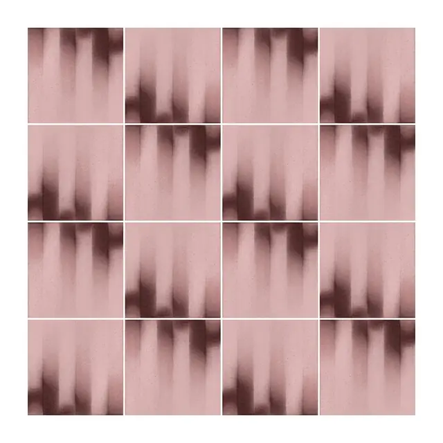 Ejemplo 2 de colocación de Azulejo Fumé 10x10 Rosa Brillo