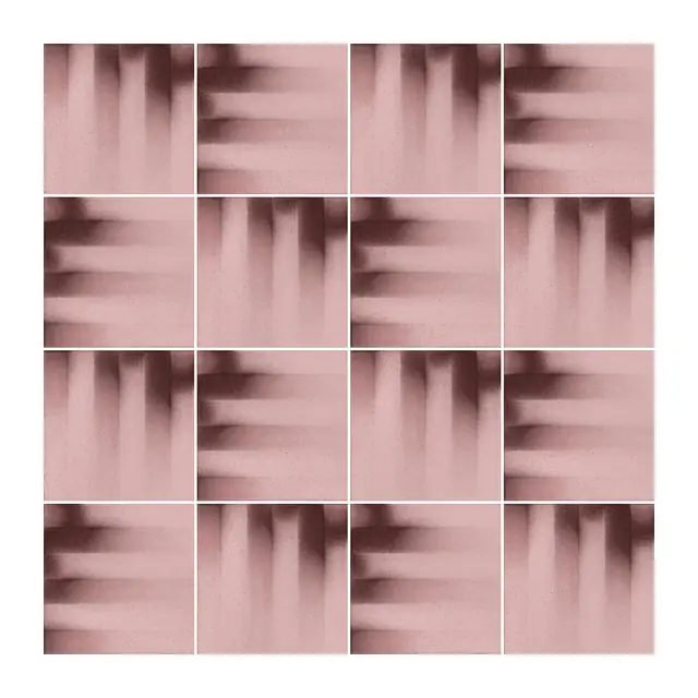 Ejemplo 4 de colocación de Azulejo Fumé 10x10 Rosa Brillo