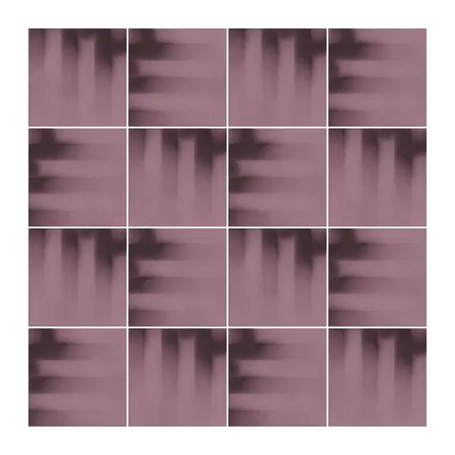 Ejemplo 4 de colocación de Azulejo Fumé 10x10 Rosa Malva Mate