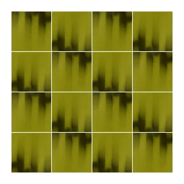 Ejemplo 2 de colocación de Azulejo Fumé 10x10 Verde Aguacate Brillo