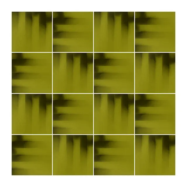 Ejemplo 4 de colocación de Azulejo Fumé 10x10 Verde Aguacate Brillo