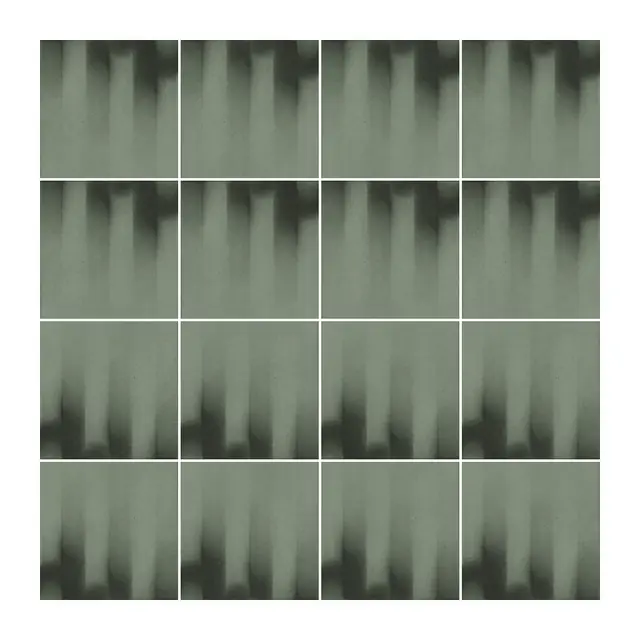 Ejemplo 1 de colocación de Azulejo Fumé 10x10 Verde Caqui Mate