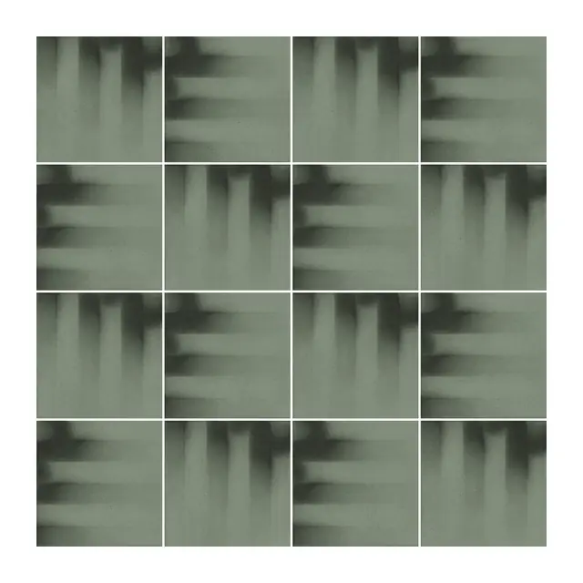 Ejemplo 4 de colocación de Azulejo Fumé 10x10 Verde Caqui Mate