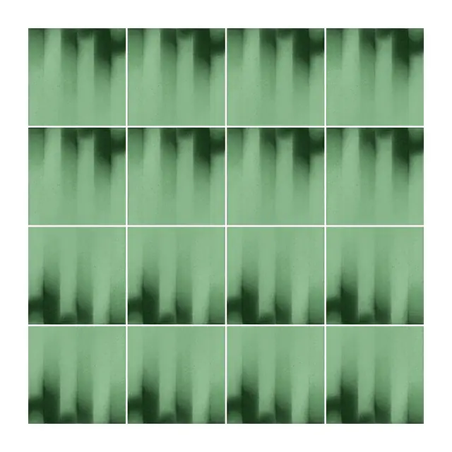 Ejemplo 1 de colocación de Azulejo Fumé 10x10 Verde Claro Brillo
