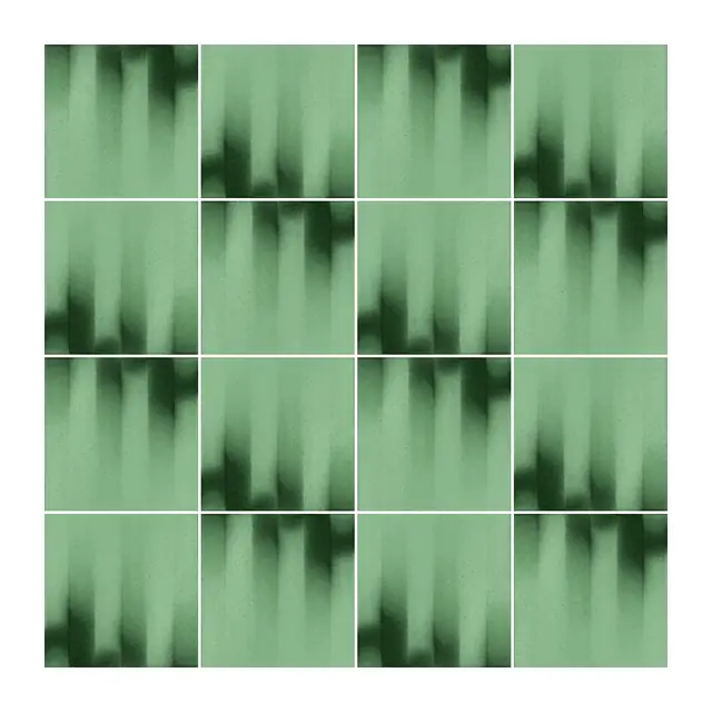 Ejemplo 2 de colocación de Azulejo Fumé 10x10 Verde Claro Brillo