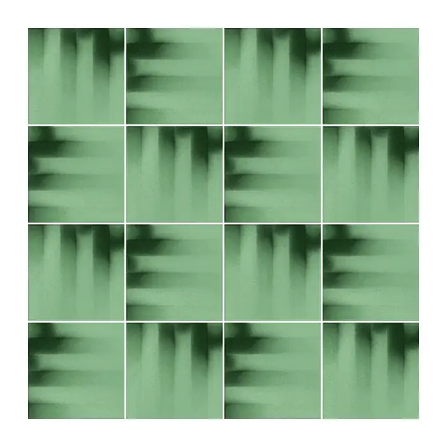 Ejemplo 4 de colocación de Azulejo Fumé 10x10 Verde Claro Brillo