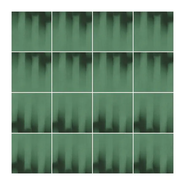 Ejemplo 1 de colocación de Azulejo Fumé 10x10 Verde Mate