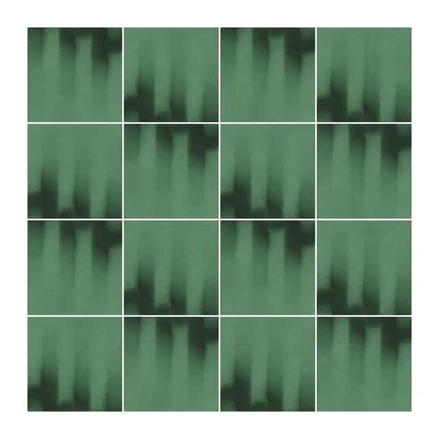 Ejemplo 2 de colocación de Azulejo Fumé 10x10 Verde Mate