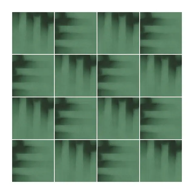 Ejemplo 4 de colocación de Azulejo Fumé 10x10 Verde Mate