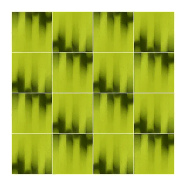Ejemplo 2 de colocación de Azulejo Fumé 10x10 Verde Musgo Brillo