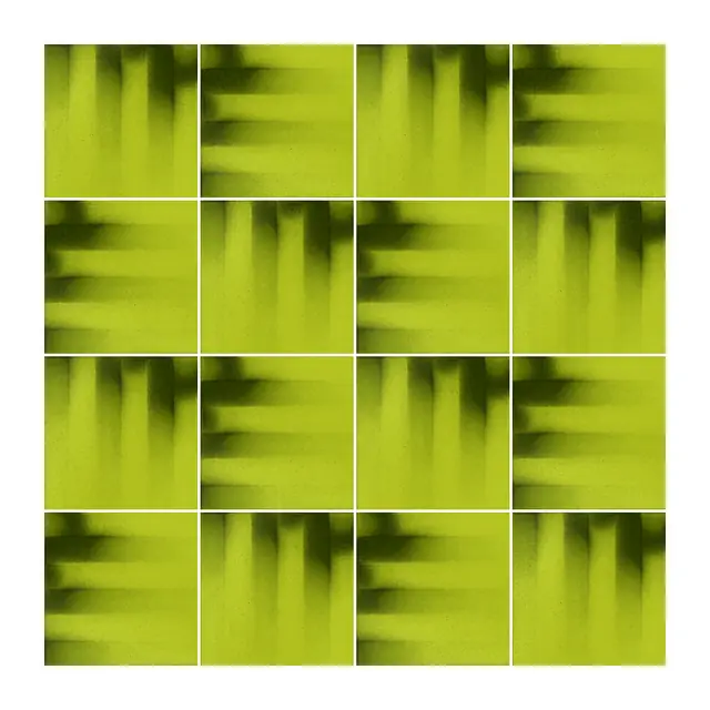 Ejemplo 4 de colocación de Azulejo Fumé 10x10 Verde Musgo Brillo