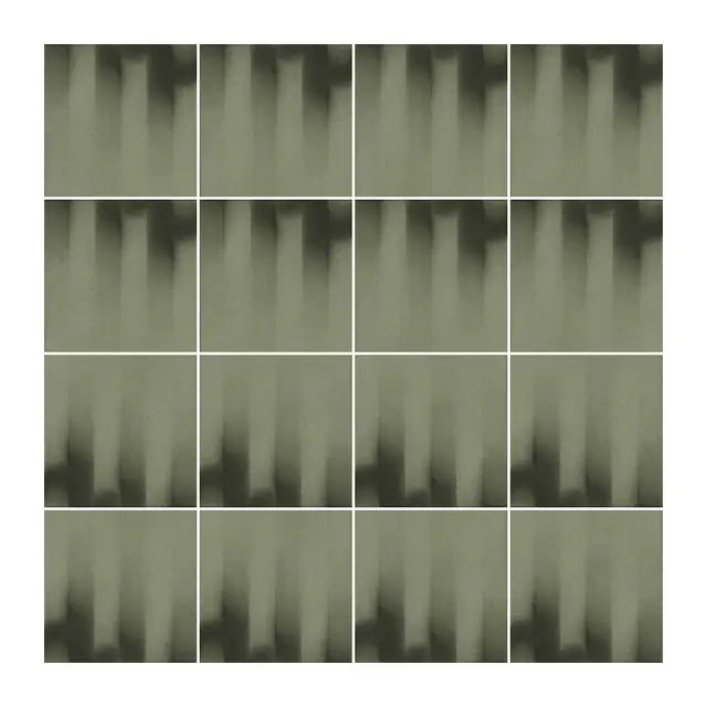 Ejemplo 1 de colocación de Azulejo Fumé 10x10 Verde Oliva Mate