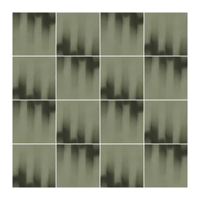 Ejemplo 2 de colocación de Azulejo Fumé 10x10 Verde Oliva Mate