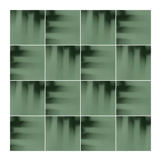 Ejemplo 4 de colocación de Azulejo Fumé 10x10 Verde Oscuro Brillo