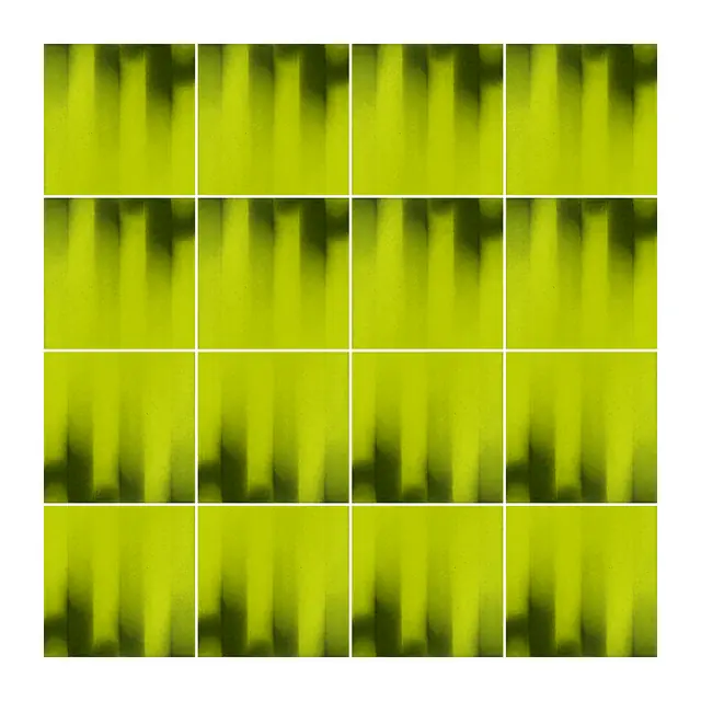 Ejemplo 1 de colocación de Azulejo Fumé 10x10 Verde Pistacho Brillo