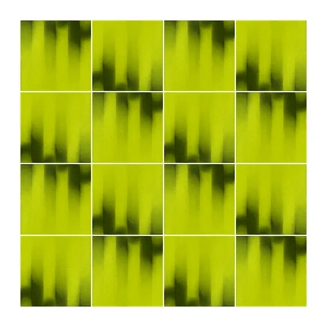 Ejemplo 2 de colocación de Azulejo Fumé 10x10 Verde Pistacho Brillo