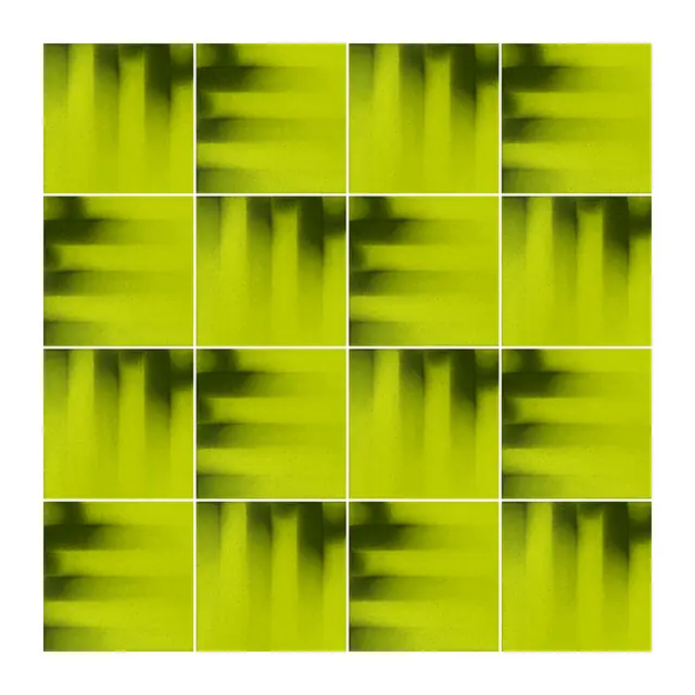 Ejemplo 4 de colocación de Azulejo Fumé 10x10 Verde Pistacho Brillo
