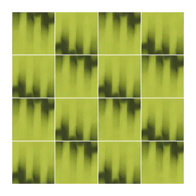 Ejemplo 2 de colocación de Azulejo Fumé 10x10 Verde Pistacho Mate