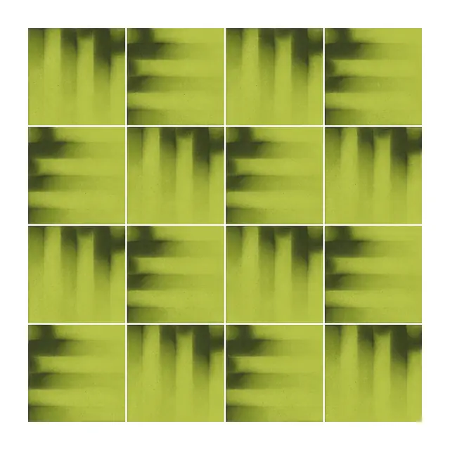 Ejemplo 4 de colocación de Azulejo Fumé 10x10 Verde Pistacho Mate