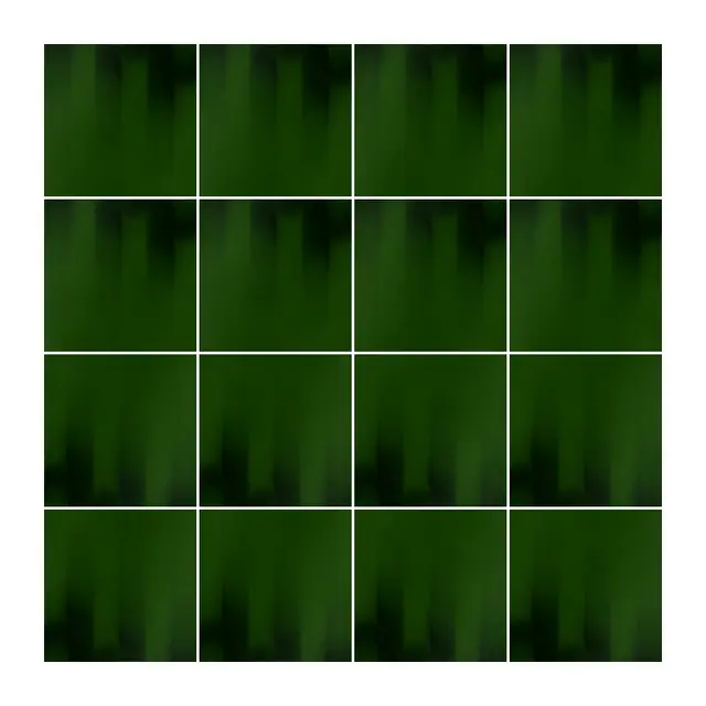Ejemplo 1 de colocación de Azulejo Fumé 10x10 Verde Victoriano Brillo